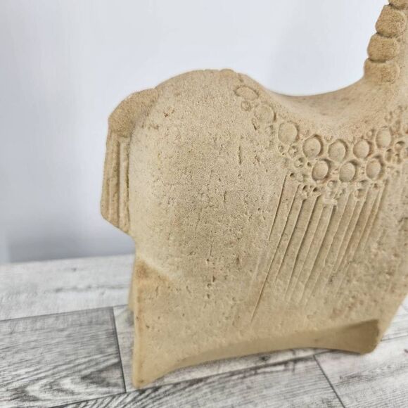 Vintage Mid-Century Marbell Majestic Stylised Sculpture Stone Art Horse Figurine - Picture 4 of 10